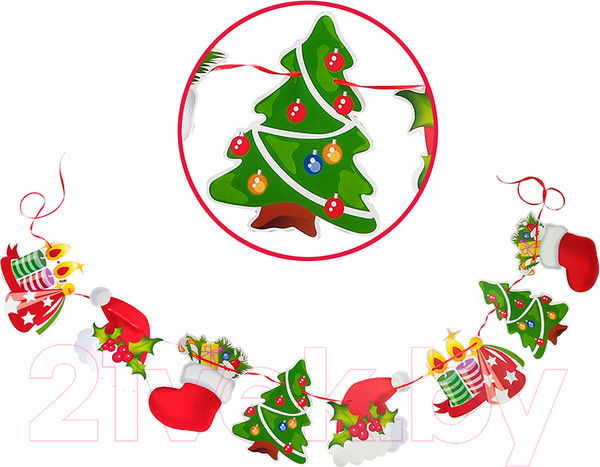 Изображение товара Гирлянда-растяжка Волшебная страна Рождество / 008071