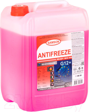 Изображение товара Антифриз SAMSON EU-Standard G12+ (10кг, красный)