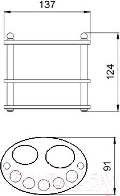 Изображение товара Держатель для зубной пасты и щетки Potato P2918