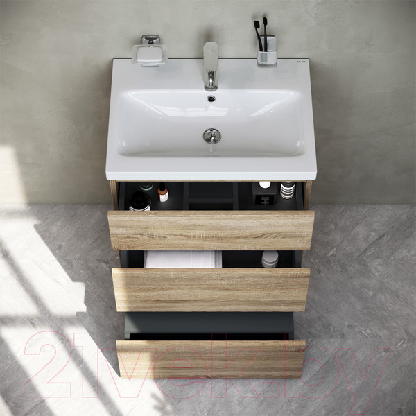 Изображение товара Комплект мебели для ванной AM.PM Gem S BK91GC