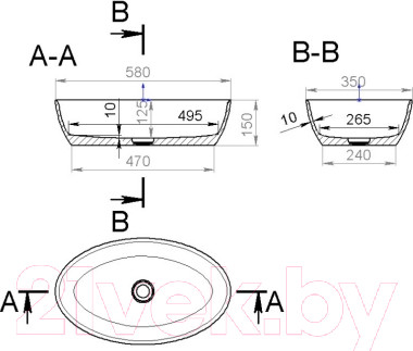 Изображение товара Умывальник Salini Alda 58x35 / 110611G