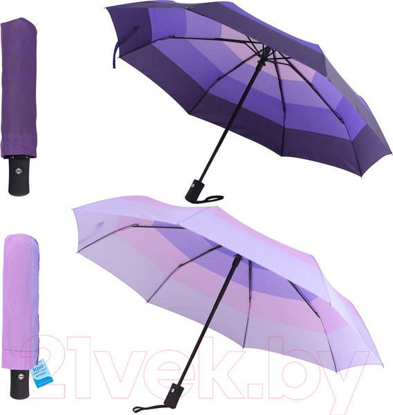Изображение товара Зонт складной Мультидом Градиент Сирень / FX24-50