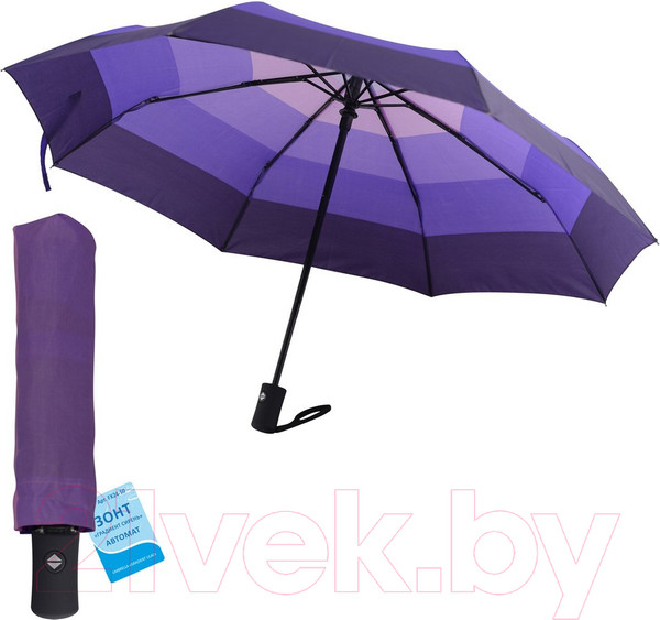 Изображение товара Зонт складной Мультидом Градиент Сирень / FX24-50