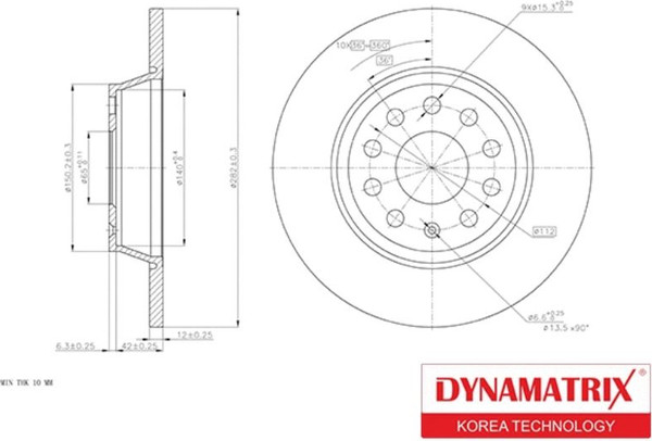 Изображение товара Тормозной диск Dynamatrix DBD1306