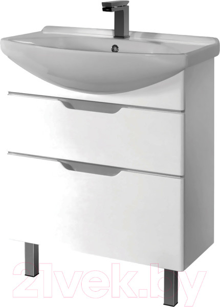 Изображение товара Тумба под умывальник Dreja Laguna Plus 75 / 99.0106 (белый глянец)