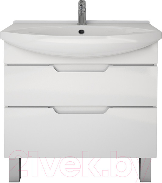 Изображение товара Тумба под умывальник Dreja Laguna Plus 75 / 99.0106 (белый глянец)