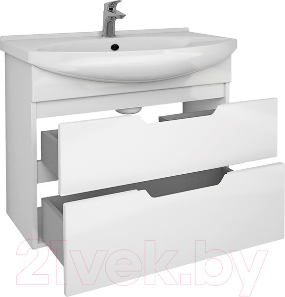 Изображение товара Тумба под умывальник Dreja Laguna Plus 75 / 99.0106 (белый глянец)