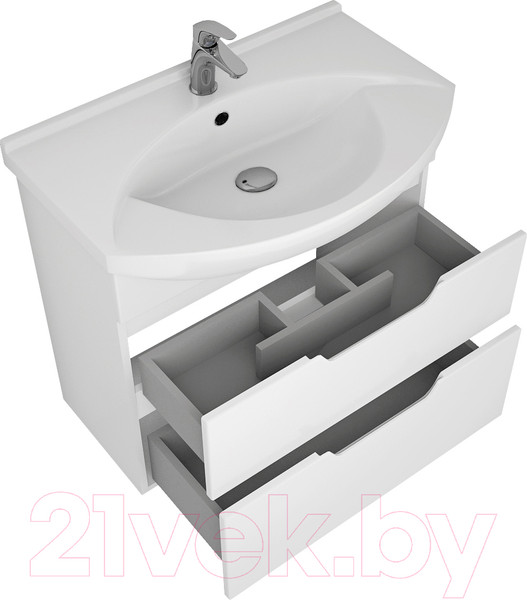 Изображение товара Тумба под умывальник Dreja Laguna Plus 75 / 99.0106 (белый глянец)