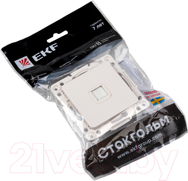 Изображение товара Розетка EKF PROxima Стокгольм / EYK01-035-10 (белый)