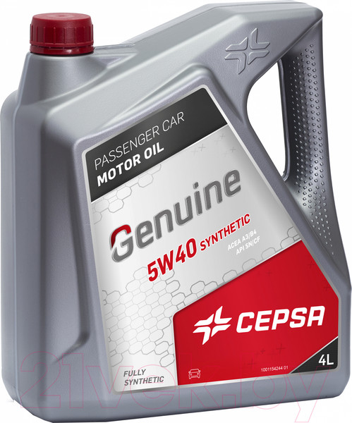 Изображение товара Моторное масло Cepsa Genuine 5W40 Synthetic / 512553690 (4л)