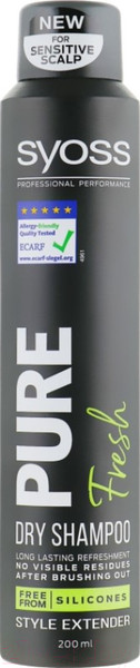 Изображение товара Сухой шампунь для волос Сьёсс Pure Fresh (200мл)