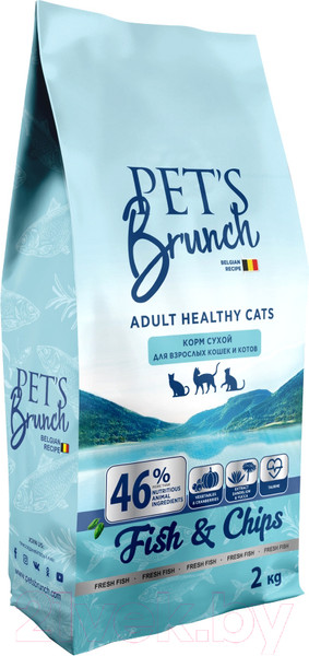 Изображение товара Сухой корм для кошек Pet's Brunch Healthy Cats (2кг)