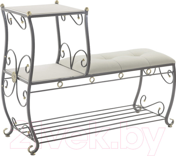 Изображение товара Банкетка AMC 8(1000)23 с этажеркой (коричневый/бежевый)