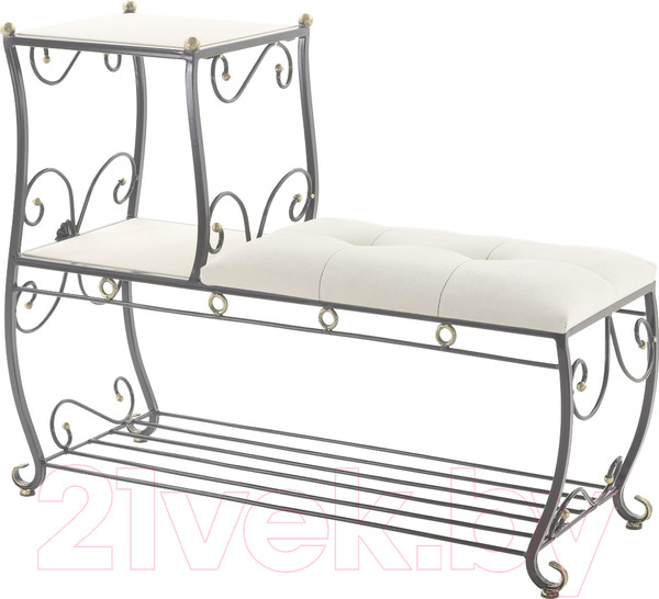 Изображение товара Банкетка AMC 8(1000)23 с этажеркой (коричневый/бежевый)