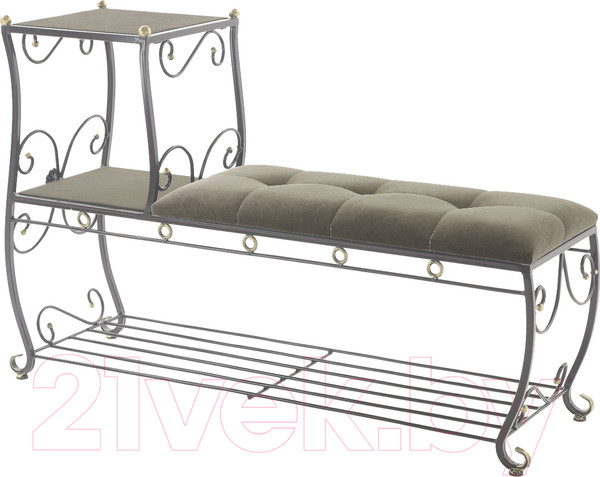 Изображение товара Банкетка AMC 8(1200)22 с этажеркой (коричневый/венге)