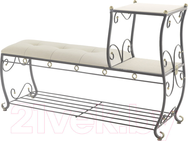 Изображение товара Банкетка AMC 8(1200)23 с этажеркой (коричневый/бежевый)