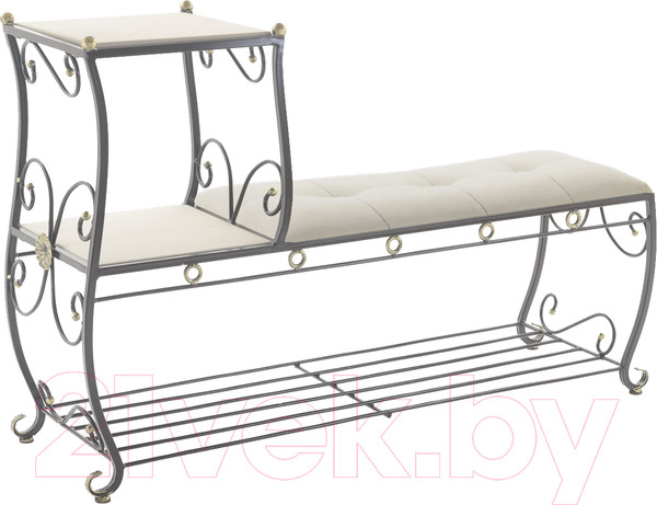 Изображение товара Банкетка AMC 8(1200)23 с этажеркой (коричневый/бежевый)