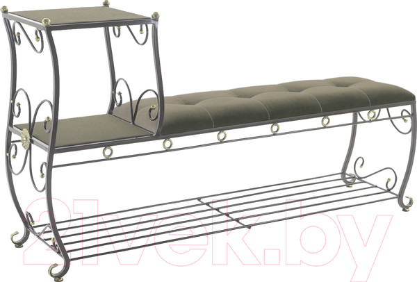 Изображение товара Банкетка AMC 8(1400)22 с этажеркой (коричневый/венге)