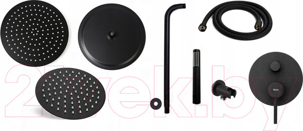 Изображение товара Душевая система со смесителем REA Lungo REA-P4100 (черный)