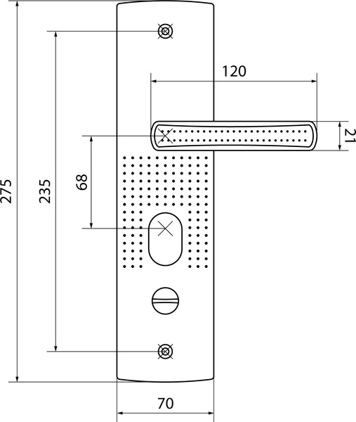 Изображение товара Ручка дверная Аллюр РН-А222-1-Н70-L
