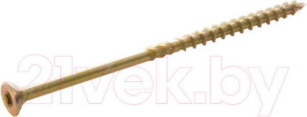 Изображение товара Саморез ЕКТ Усиленный по дереву TORX20 4.0x50 потайной / B009189 (90шт, желтый цинк)