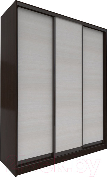 Изображение товара Шкаф-купе Евва 176 VHG.13 / АЭП ШК.3 03 (венге/дуб шамони светлый/венге глянец)