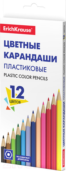 Изображение товара Набор цветных карандашей Erich Krause Basic / 53361 (12цв)
