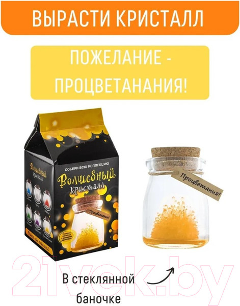 Изображение товара Набор для выращивания кристаллов Волшебный кристалл Процветания / k6