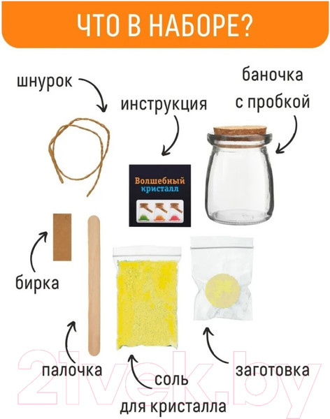 Изображение товара Набор для выращивания кристаллов Волшебный кристалл Процветания / k6