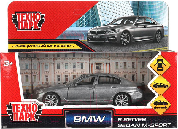 Изображение товара Автомобиль игрушечный Технопарк BMW 5-ER Sedan M-Sport / 5ER-12-GY (серый)