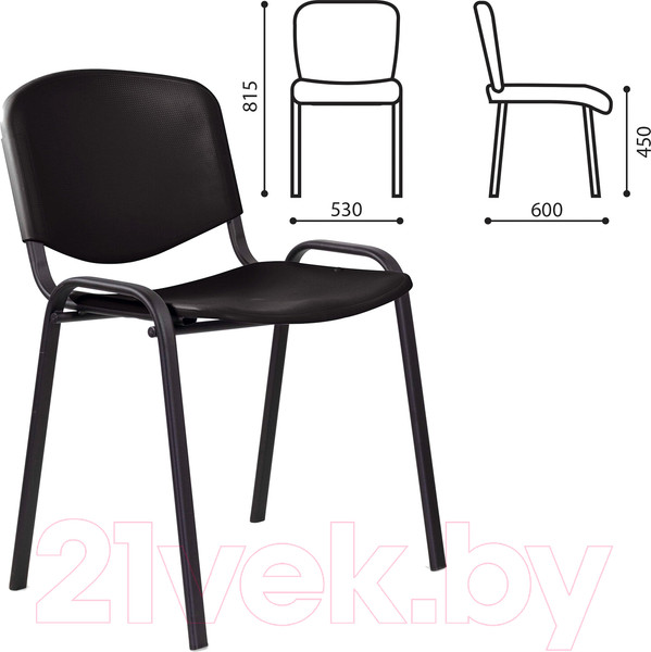 Изображение товара Стул офисный Staff Iso Plast CF-009 / 532569 (черный)