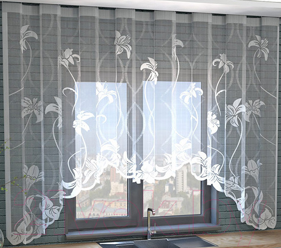 Изображение товара Гардина Лента в626Р (150x265, белый)