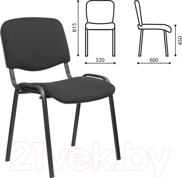 Изображение товара Стул офисный Staff Iso Lite CF-008 / 532562 (ткань черная/С-11)