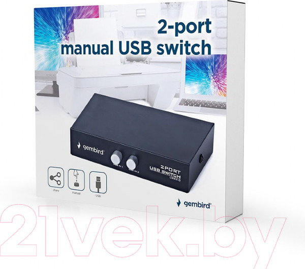 Изображение товара Переключатель портов Gembird DSU-21