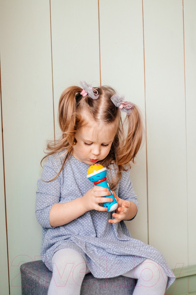 Изображение товара Музыкальная игрушка Азбукварик Микрофон Маленький музыкант / 2708B (голубой)