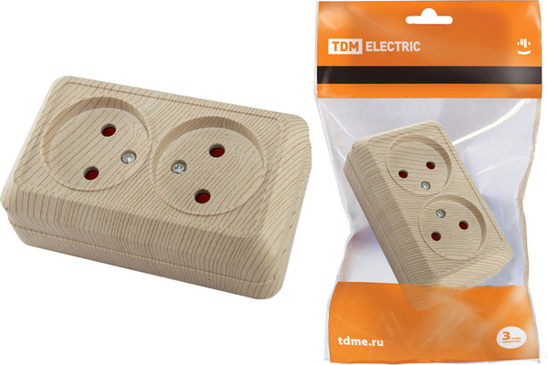 Изображение товара Розетка TDM Ладога SQ1801-0055 (сосна)