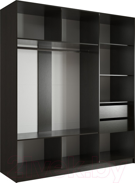 Изображение товара Шкаф-купе Евва 203 VTG.12 / АЭП ШК.3 02 (венге/дуб трюфель/венге глянец)