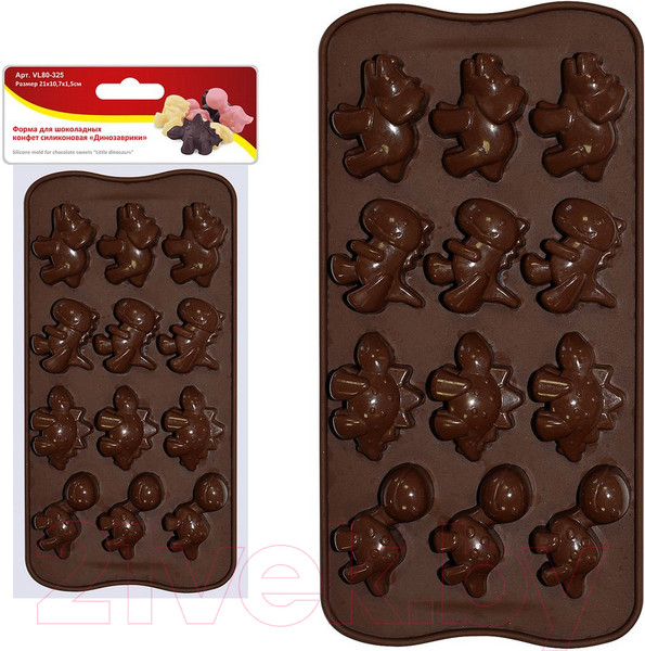 Изображение товара Форма для выпечки Мультидом Динозаврики VL80-325