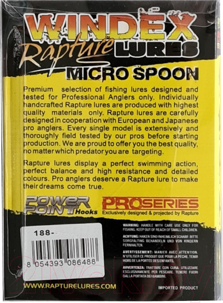 Изображение товара Блесна Rapture Windex Micro / 188-06-510 (4шт)