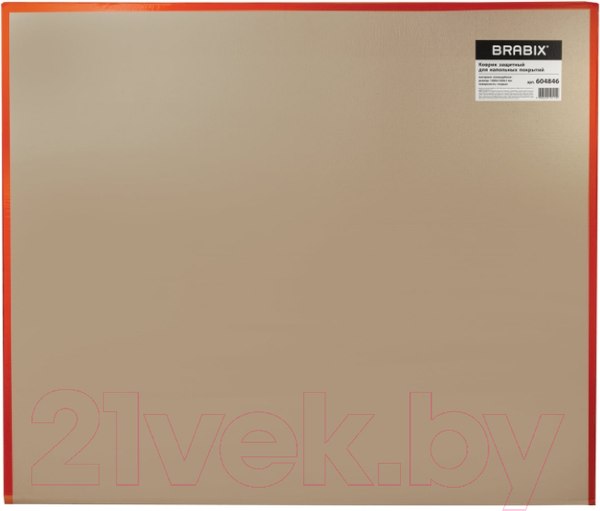 Изображение товара Коврик защитный Brabix 100x120 / 604846 (глянец)