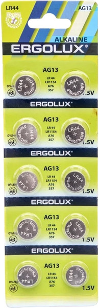 Изображение товара Комплект батареек Ergolux AG13  BL-10 / 14324