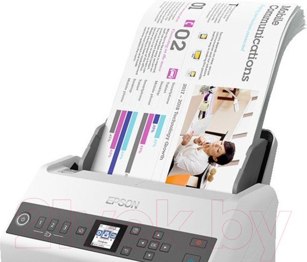 Изображение товара Протяжный сканер Epson WorkForce DS-730N / B11B259401