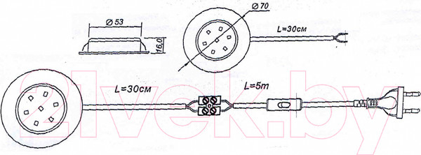 Изображение товара Подсветка для мебели Шатура Opera/Rimini J15-02 / 484010 (матовый никель)