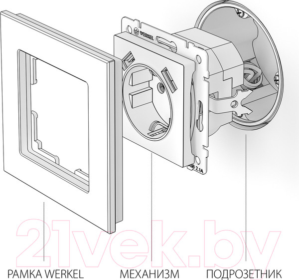 Изображение товара Розетка Werkel W1171501 / a051141 (белый)