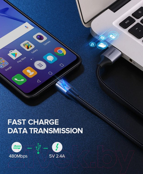 Изображение товара Кабель Ugreen US290 / 60153 (2м, белый)