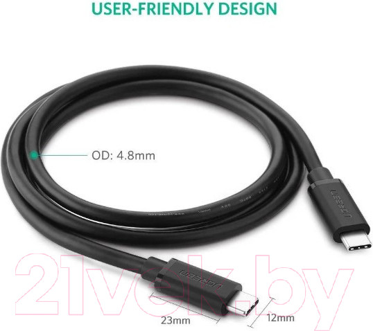 Изображение товара Кабель Ugreen US286 / 50997 (1м, черный)