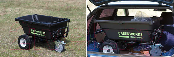 Изображение товара Тележка аккумуляторная садовая Greenworks 7400607 82В (без АКБ и ЗУ)