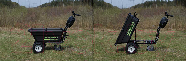 Изображение товара Тележка аккумуляторная садовая Greenworks 7400607 82В (без АКБ и ЗУ)