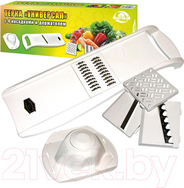 Изображение товара Терка кухонная Мультидом Универсал / МТ76-16 (4 насадки)