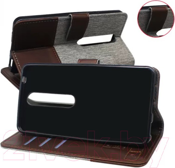 Изображение товара Чехол-книжка Case Muxma для Nokia 6 2018 (серый)